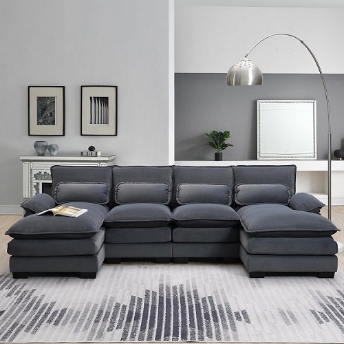 U-Shaped Asymmetrical Sofas
