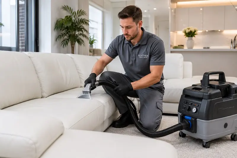 Professional Leather Sofa Cleaning Technician